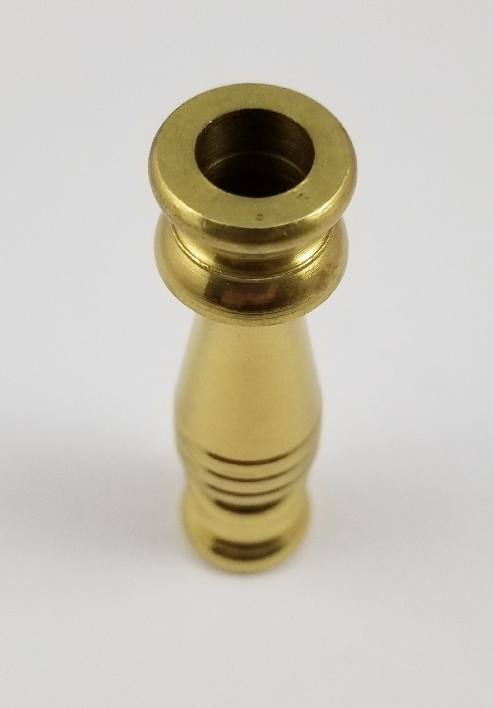 3" Polished & Lacquered Brass Turned Neck w/ Ridge Design Slips 1/8 IP
