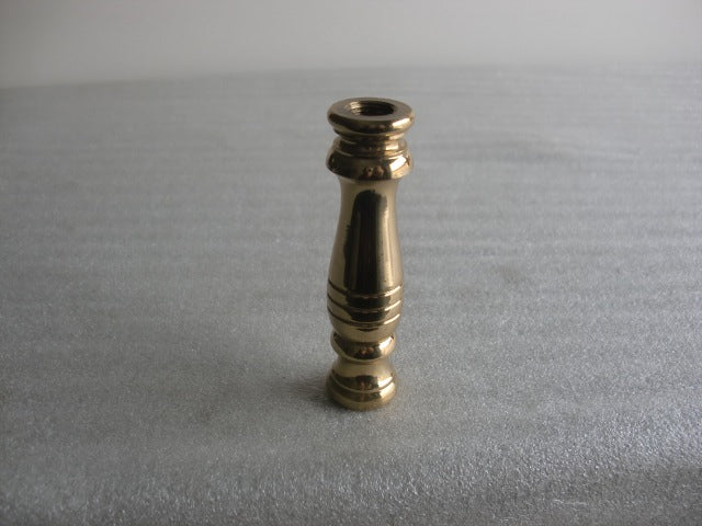 3" Polished & Lacquered Brass Turned Neck w/ Ridge Design Tapped 1/8 IP