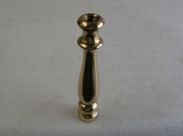 4-1/8" Polished & Lacquered Turned Brass Neck Tapped 1/8 IPS