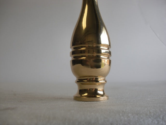 6" Brass Column with Ridge Design