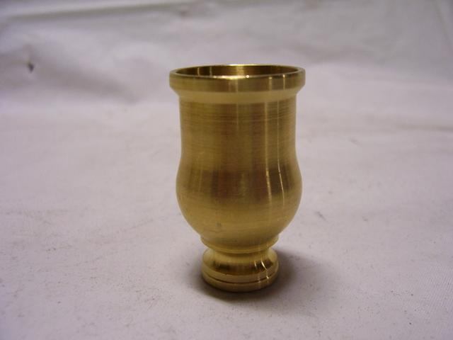 Turned Brass Candle Cup - 1-3/4" High - 3/4" Diameter