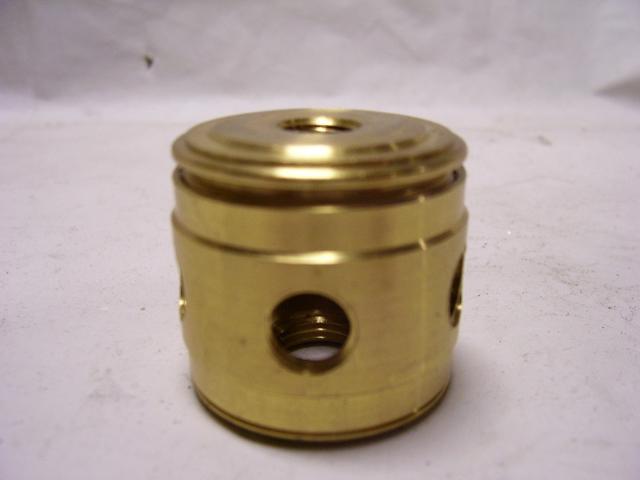 Turned Brass Two-Piece Cluster Body - 4 Holes - 1-11/32" High