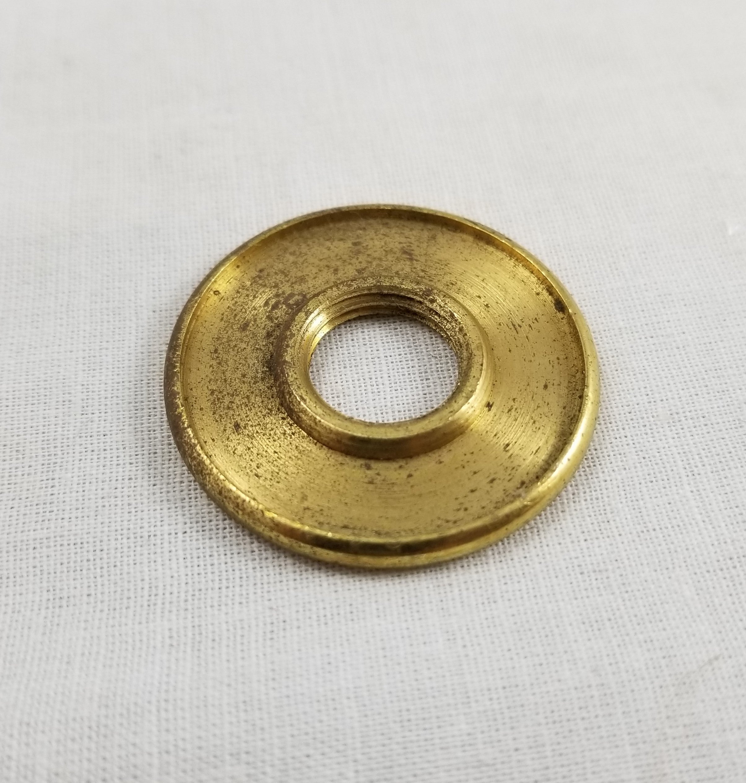 1-1/4" Turned Solid Brass Check Ring - Unfinished Brass - Threaded