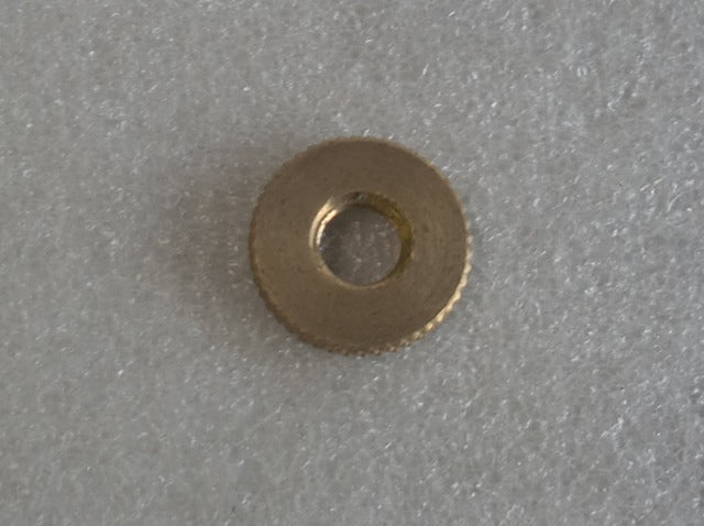 9/16" Knurled Brass Locknuts Tapped 1/4-20