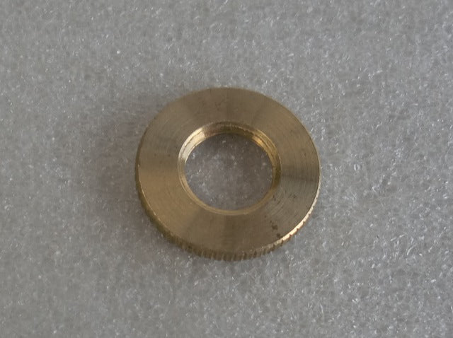 3/4" Knurled Brass Locknut - Tapped 1/8 IPS