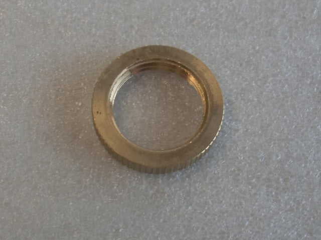 Large Knurled Brass Round Locknut Tapped 3/8 IPS