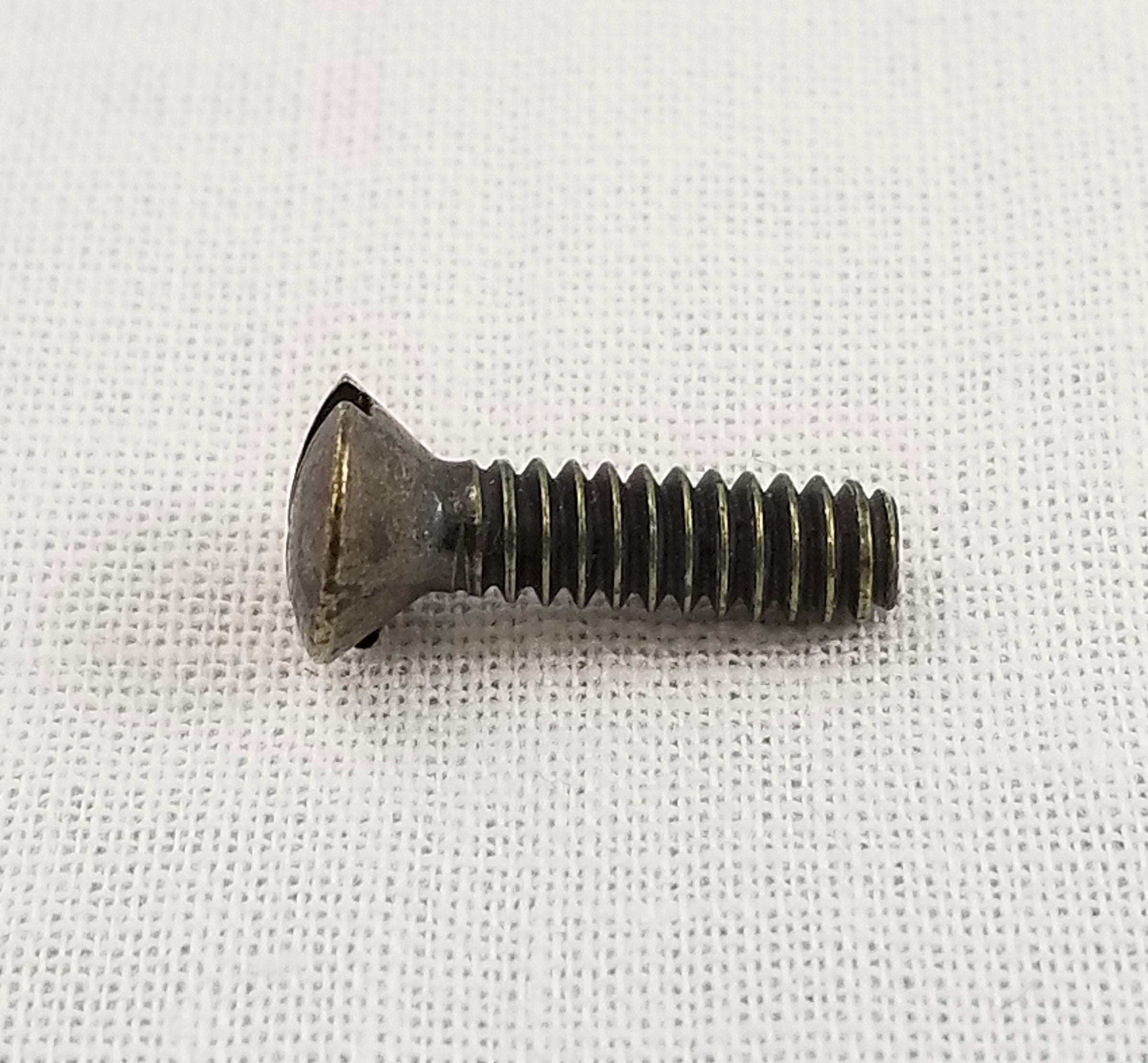 1/2" Length - Steel Antique Brass Plated Slotted Oval Head Screw - 6/32 Thread