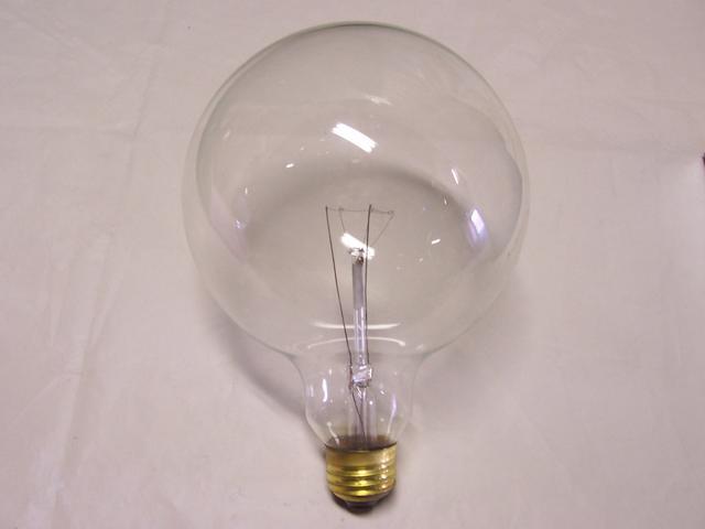 40W Medium Base Clear Globe bulb