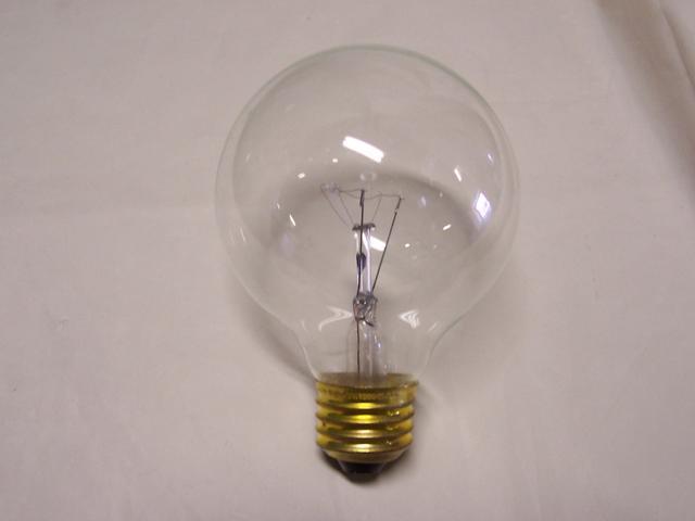 60W Medium Base Clear Globe bulb