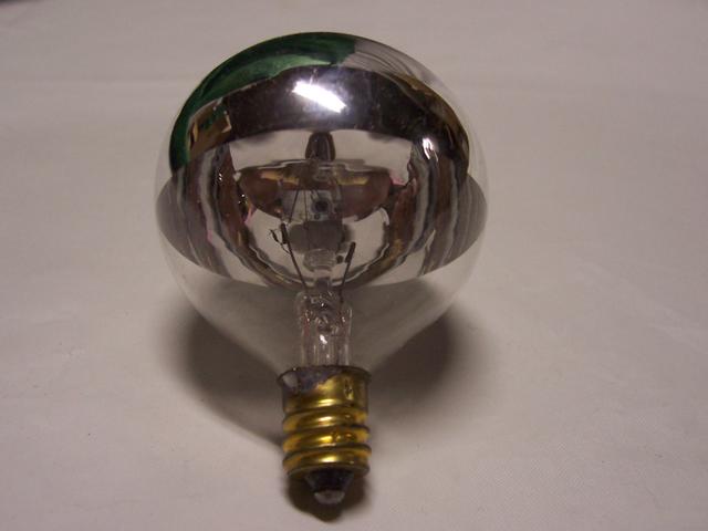 2 inch wide Silver Top Decorative Light Bulb