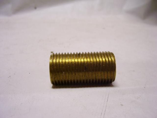 Solid Brass Running Thread lampnipple - 1/2 IPS. x 1-1/2" long (3/4" OD)