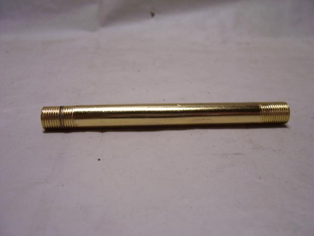 Brass Plated Steel Pipe 22" - Threaded Both Ends 1/8 IPS - 1/2"