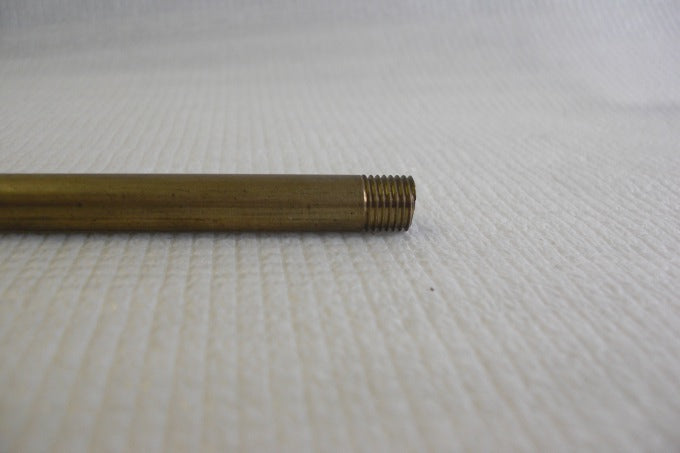 Unfinished Brass Pipe 10" - Threaded Both Ends