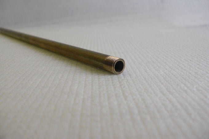 Unfinished Brass Pipe 10" - Threaded Both Ends