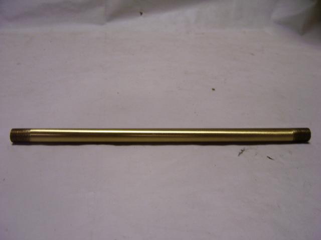 Satin Brass Rod - 36" - Threaded Both Ends 1/8 IPS at 1/2" long
