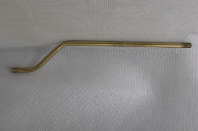 Brushed Brass Figurine Arm 12" - Threaded Both Ends 1/8 IP