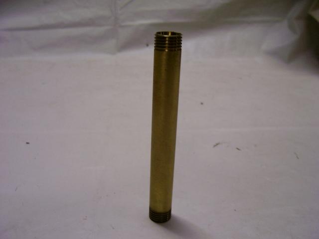 Polished Brass Pipe 10" - Threaded Both Ends 1/4 IPS