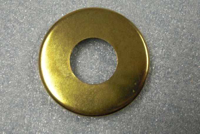 1/2 inch center hole on brass plated steel check ring