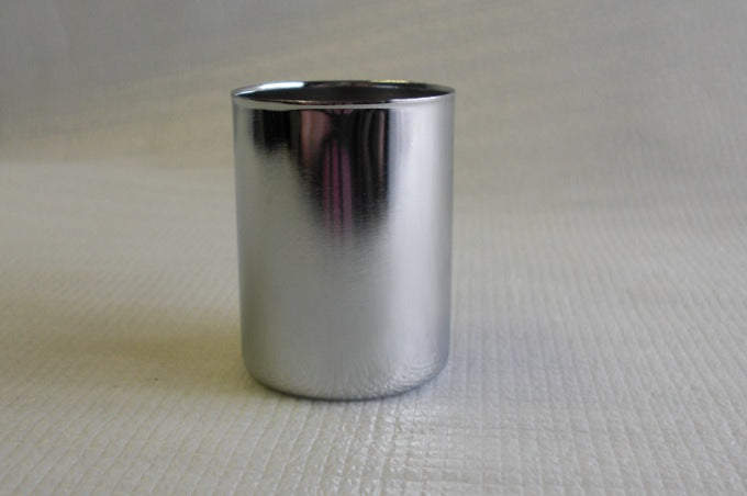 Steel Candle Cup - 2" High - 1-1/2" Diameter - Chrome Finish