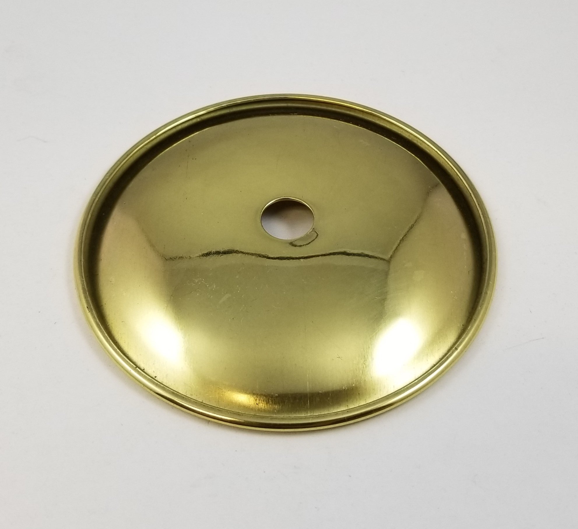 Brass Bobesche or Plate 3-1/2" Diameter - Polished & Lacquered