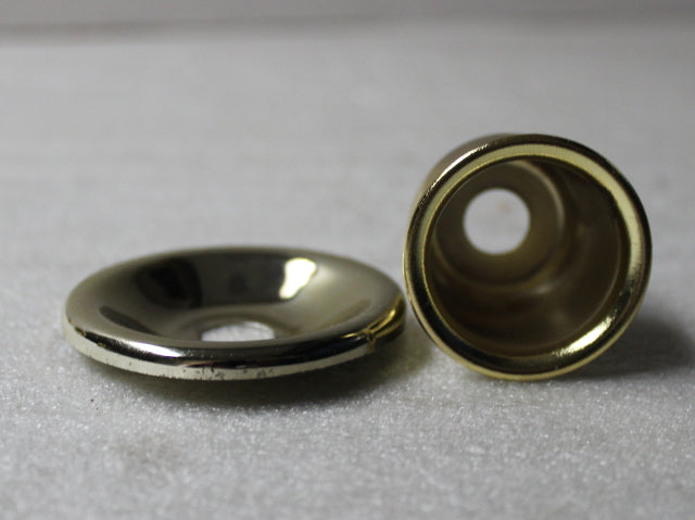 Steel Candle Plate and Cup (Brass Plated)
