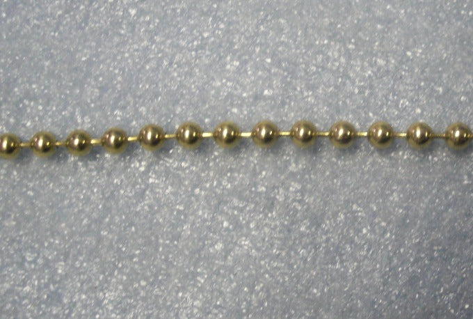 Beaded Brass Chain Standard Size - 250ft Spool