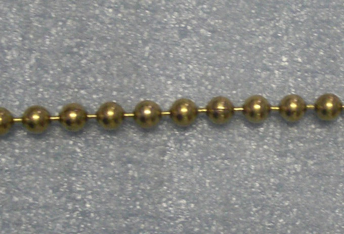 Beaded Brass Chain Special Heavy Size - 250ft Spool