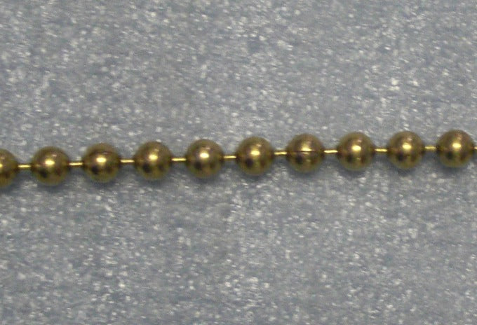 Beaded Brass Chain Miniature Size - 250ft Spool