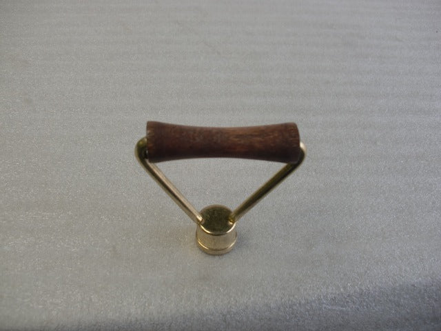 Wooden Accent Handle at 2-1/2" in. high and 2-1/2" in. Wide.