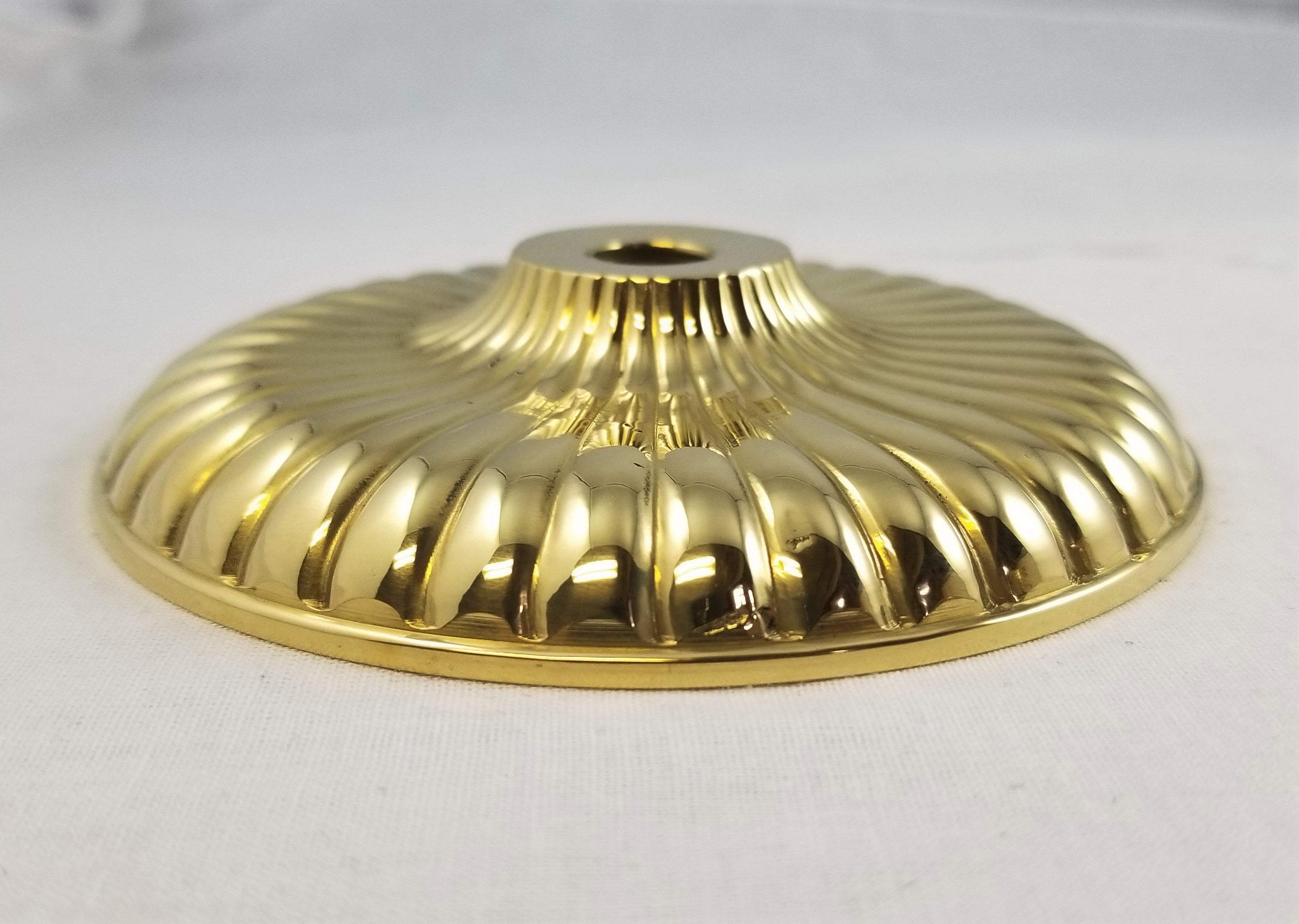 Cast Brass Bobesche 4-1/16" Diameter - Polished Brass