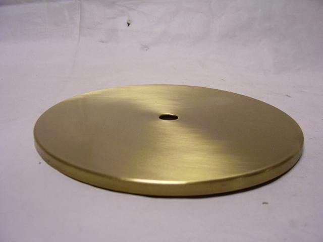 3-3/4" Round Flat Brass Plates - Unfinished Brass - Check Plate