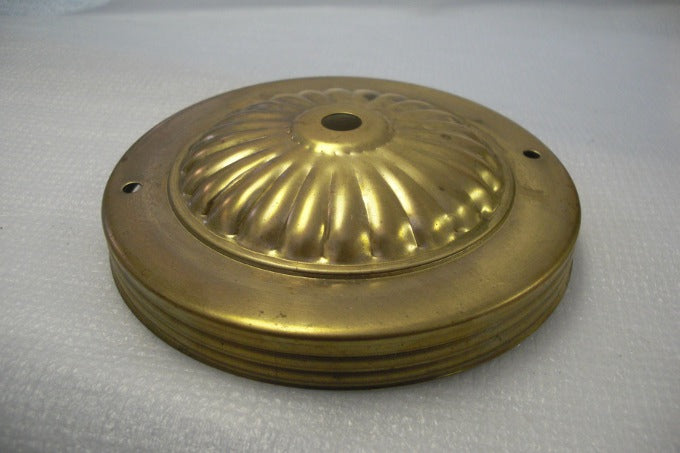 Canopy - Unfinished Brass - 5" Diameter - with 4-1/4" spaced holes
