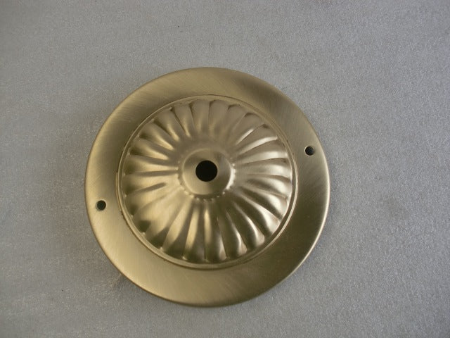 5" Brush Brass Canopy with a 7/16" Centerhole