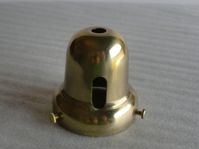Polished & Lacquered Slotted Brass Holder for a 2-1/4" Fitter