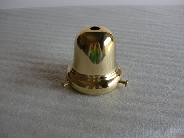Bell Shaped Shiny Brass Lamp Holder