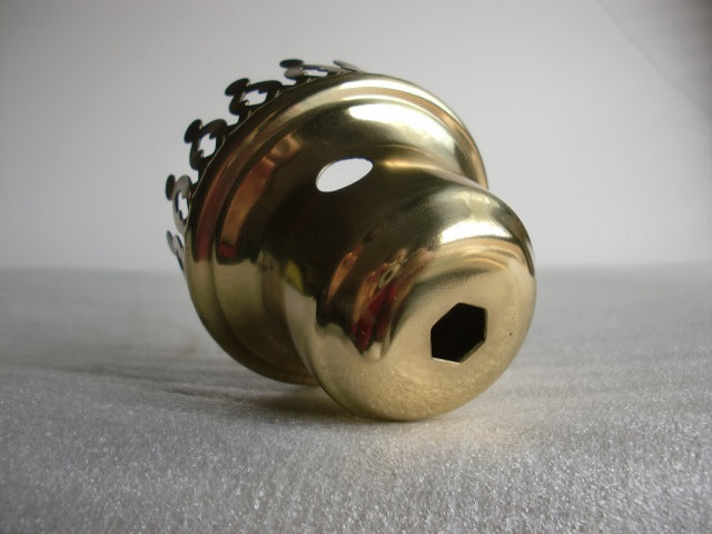 2-5/8" Polished & Lacquered Chimney Holder with Side Holdes