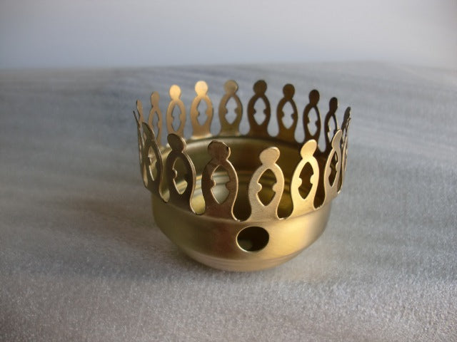 3" Brushed Brass Chimney Holder with a Switch Hole