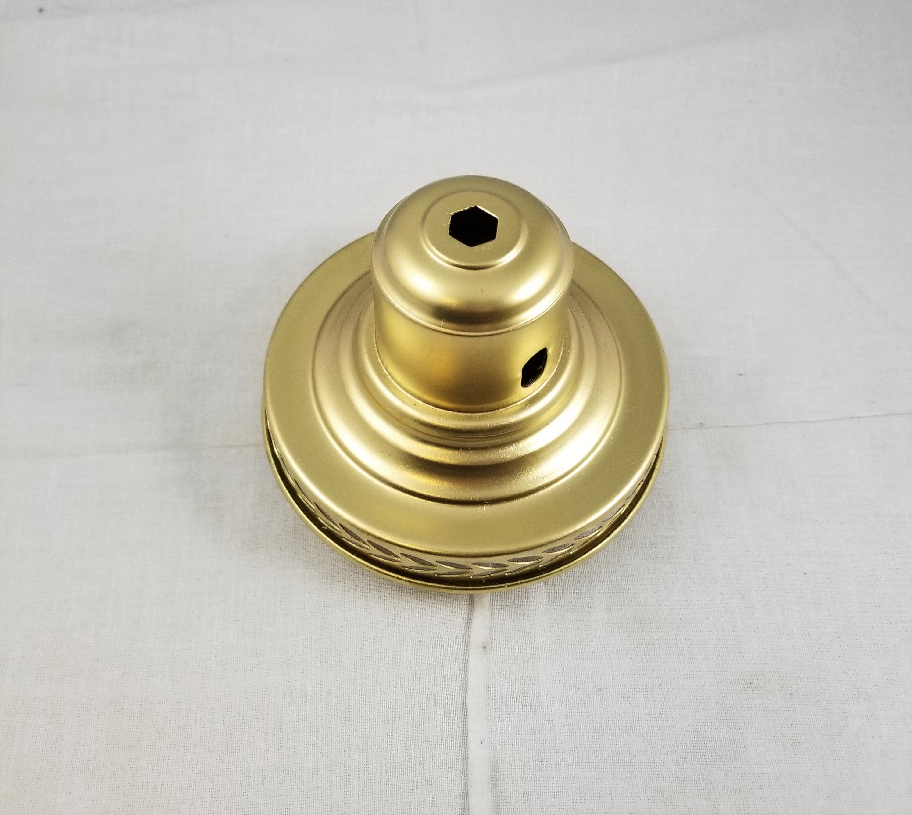 Brass Finish - Steel Combination Holder for a 4" Ball and a 3" Chimney