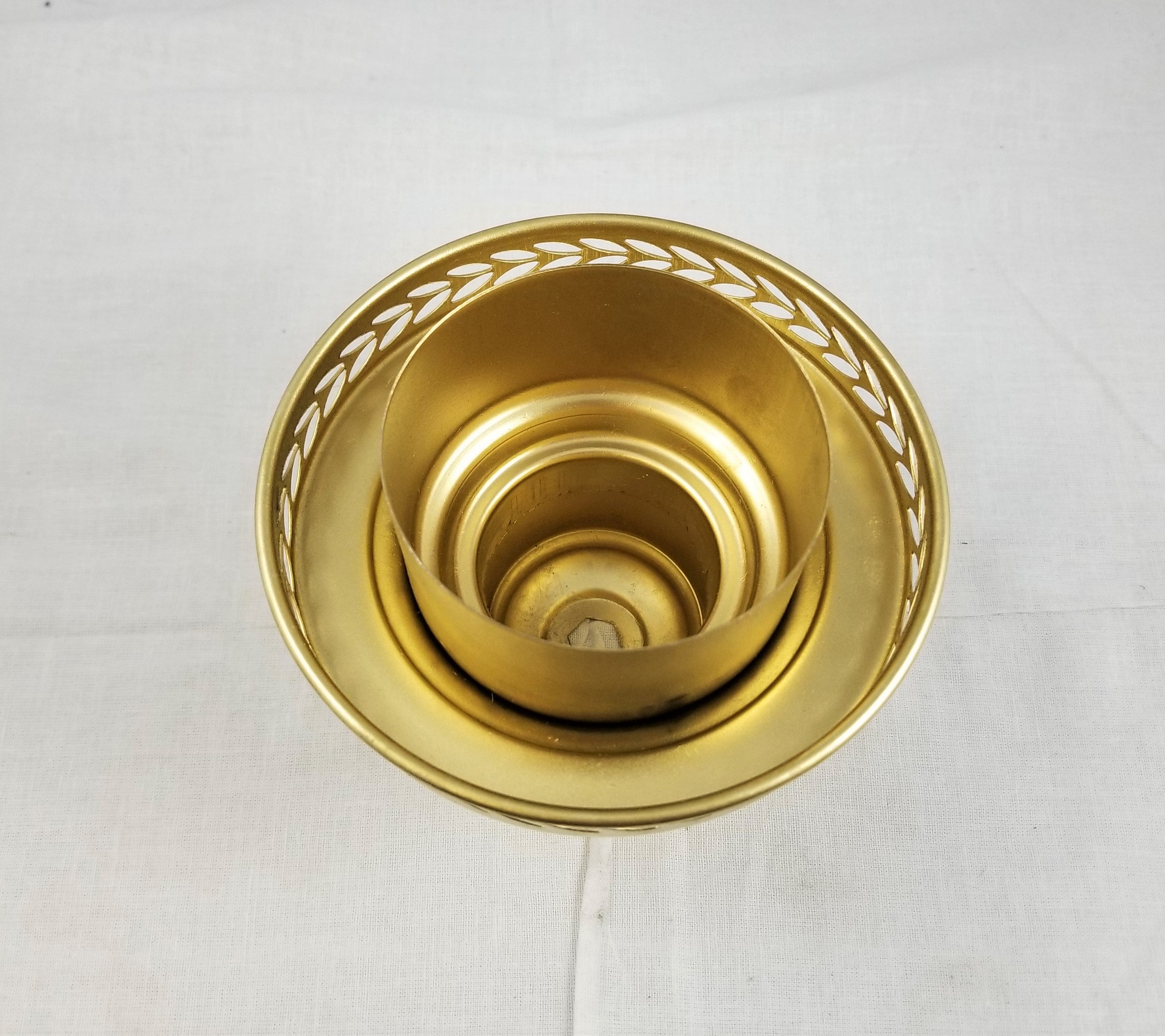 Brass Finish - Steel Combination Holder for a 4" Ball and a 2-5/8" Chimney