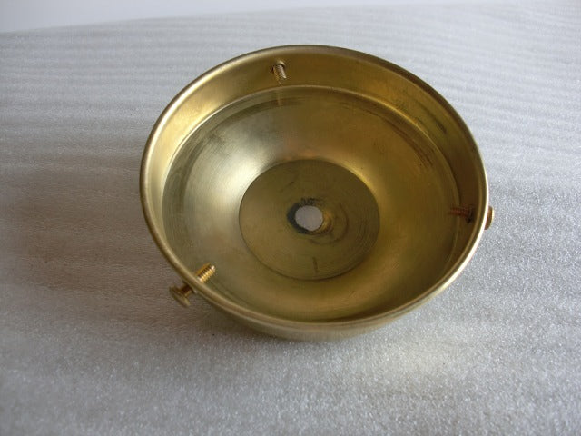 Polished & Lacquered Spun Brass Holder for a 4" Fitter