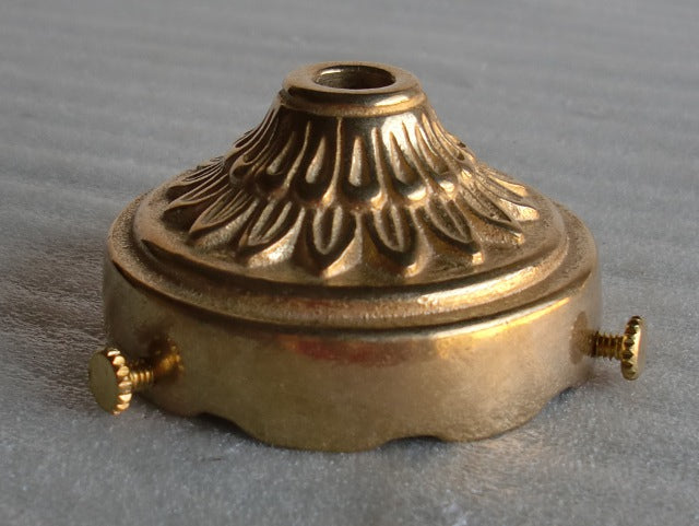 Ornate Cast Brass Shade Holder for a 2-1/4" Fitter