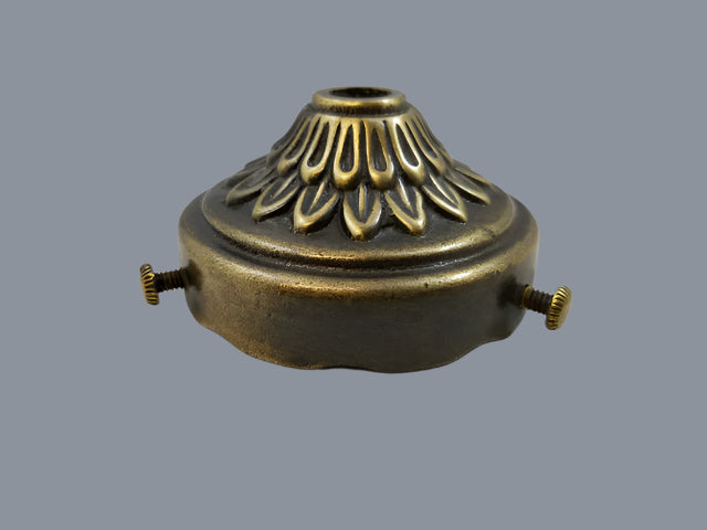 New 4 Fitter Unfinished Stamped Brass Shade Holder w/ 3 Set Screws, 1/8 IP #74U New 4 Fitter Unfinished Stamped Brass Shade Holder w/ 3 Set Screws, 1/8 IP #74U