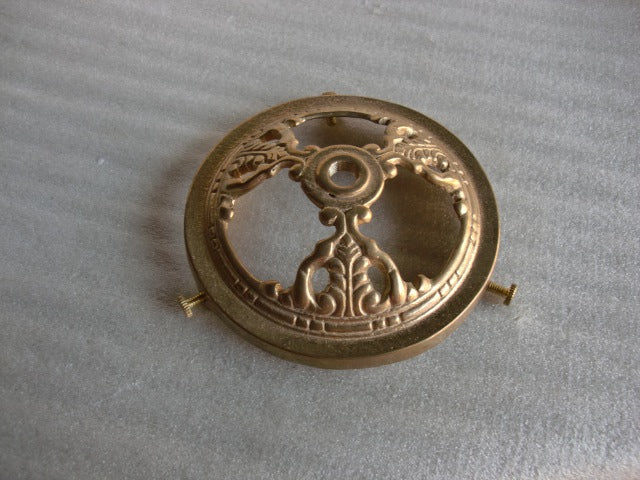 Ornate Unfinished Cast Brass Shade Holder for a 4-1/8" Fitter (OUT OF STOCK)