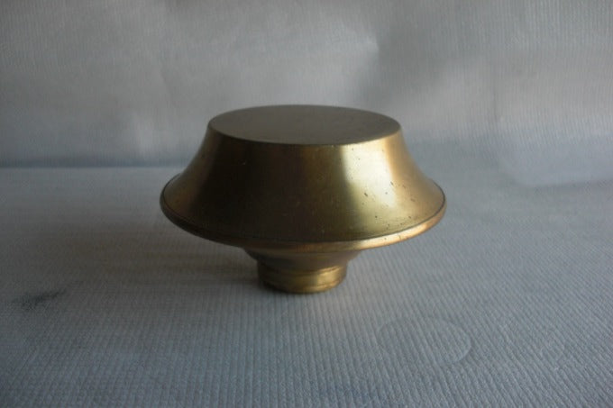 Solid Brass Oil Fount - Brushed Brass & Lacquered - 5" Diameter