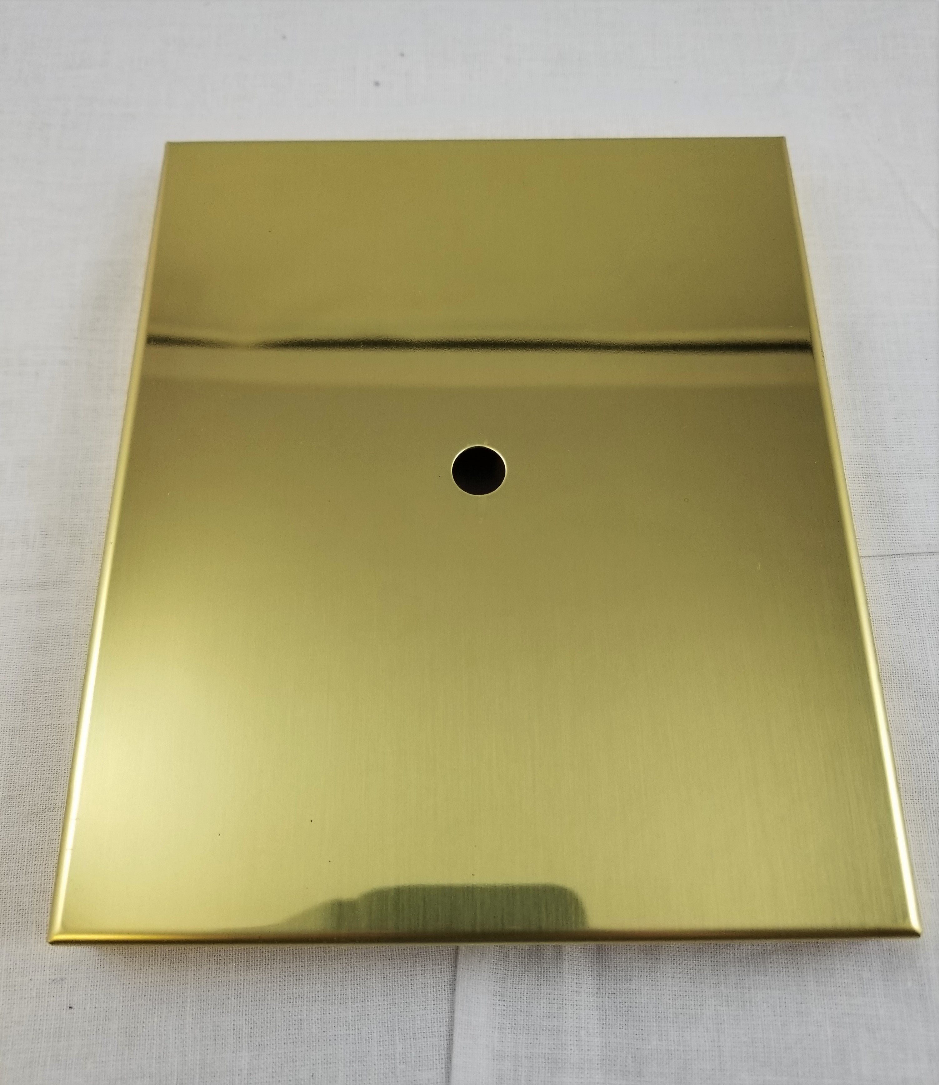 6-1/2" x 5-1/2" Brass Back Plate - Polished& Lacquered