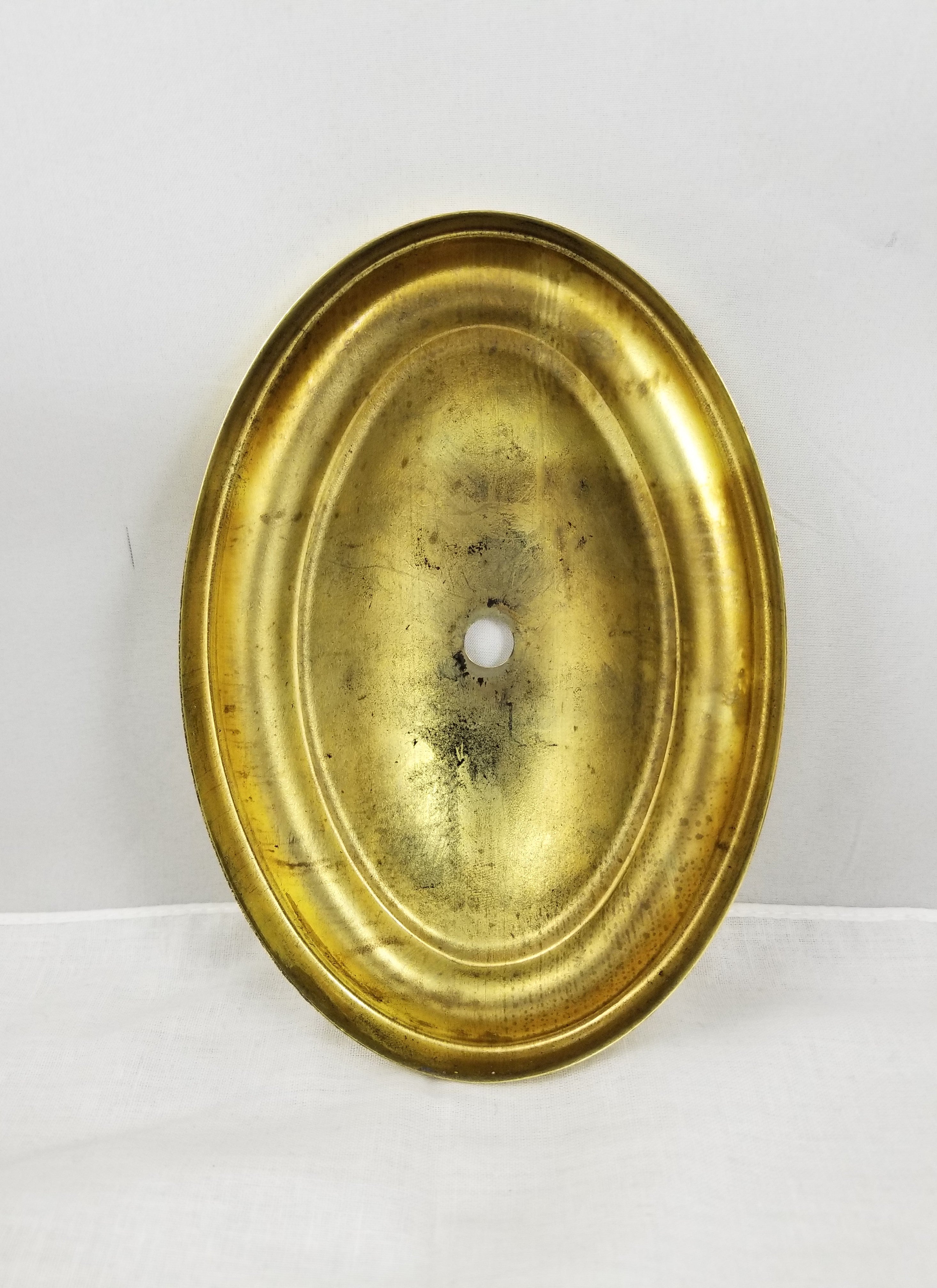 6" x 4" Brass Back Plate with 1/8 IP Centerhole - Polished