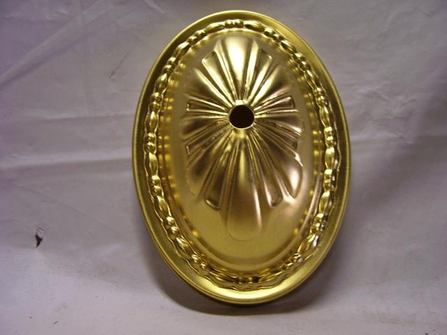 6" x 4" Embossed Brass Back Plate with with1/8" IP Centerhole -