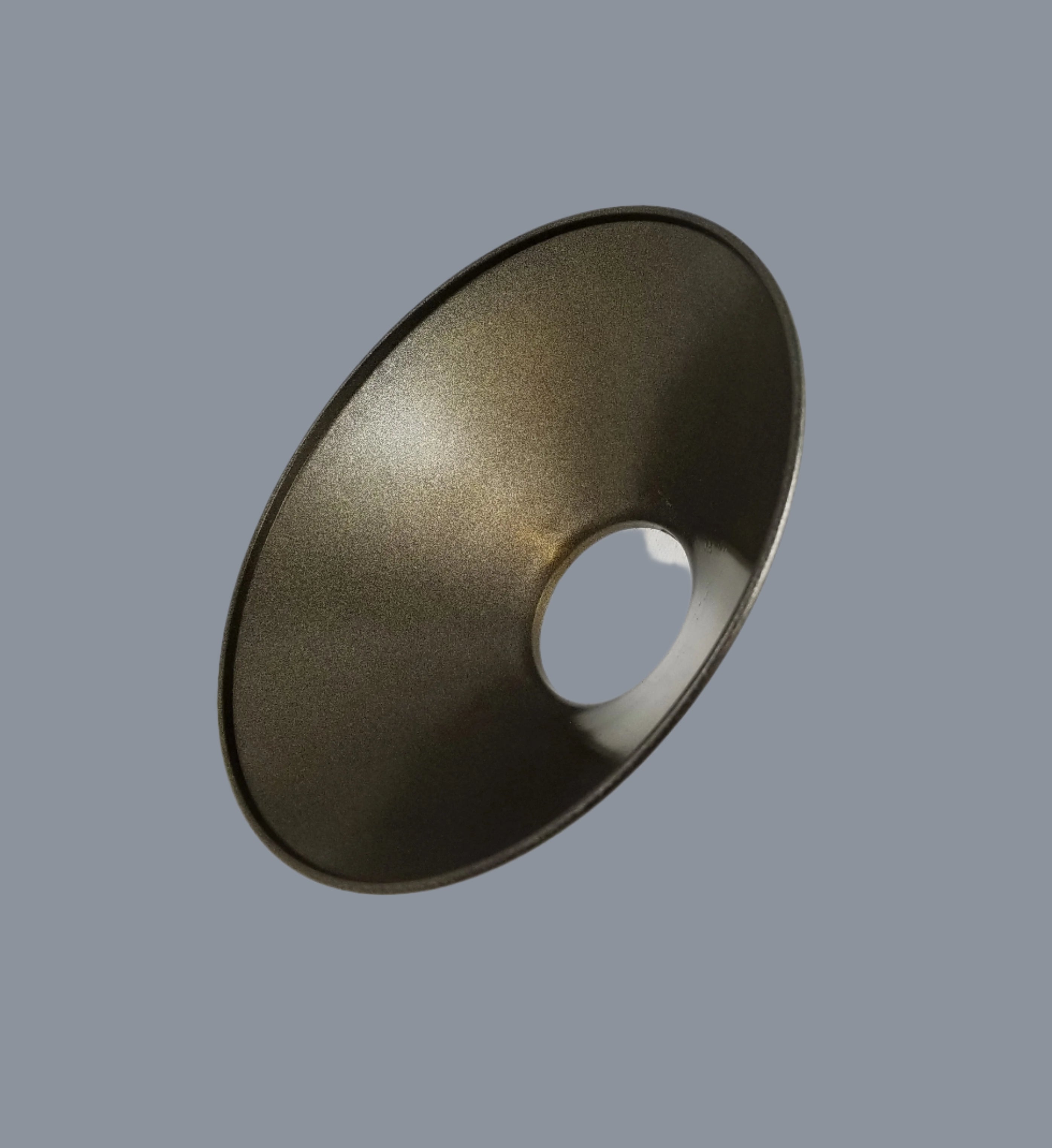 Steel Shade - Antique Brass Painted Finish - 2" Top Opening - 2-1/2" High - 7-1/4" Bottom (See more description)