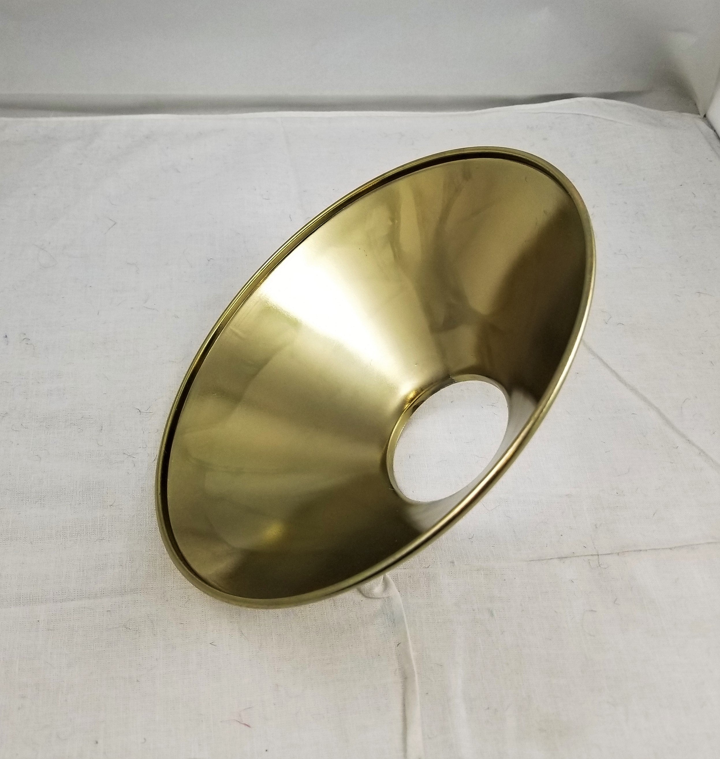 Brass Plated Steel Shade - 2" Top Opening - 2-1/2" High - 7-1/4" Bottom