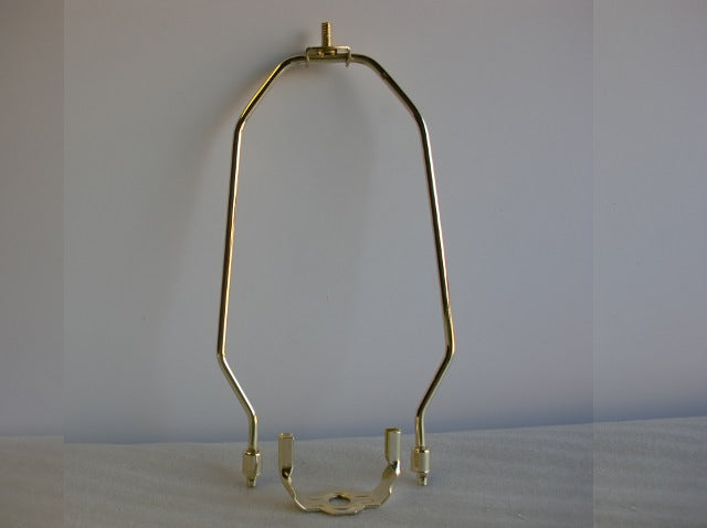 7" Heavy Duty Harp w/ Swivel Top - Brass Plated & Lacquered